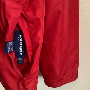 Polo Golf Ralph Lauren Mens Reversible Half Zip Fleece Windbreaker Jacket Red L